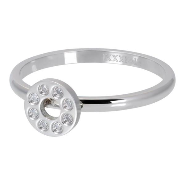 Füllring Flat Circles Crystal Stone 2mm